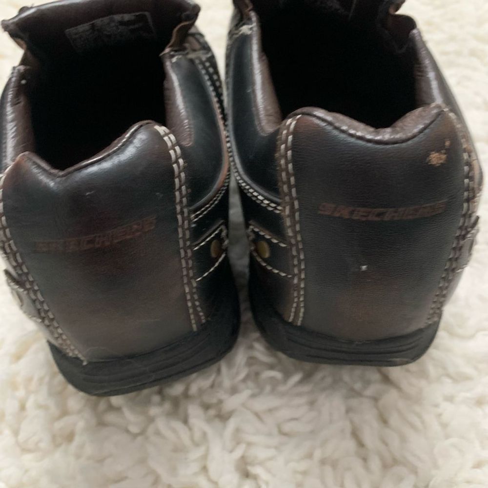 Skechers Men’s Size 11 Brown Leather Shape-Ups Work Toning Walking Sneakers - Picture 7 of 8